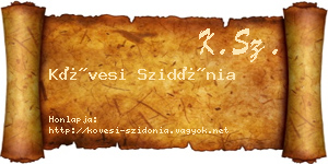Kövesi Szidónia névjegykártya